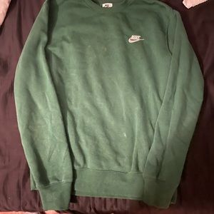Forest green Nike crew neck